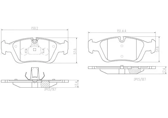 Brake Pad Set, disc brake (P06024N)