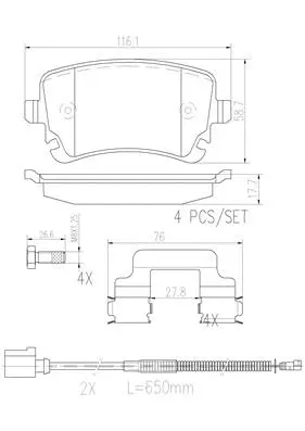 Brake Pad Set, disc brake (P85064N)