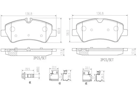 Brake Pad Set, disc brake (P24160N)
