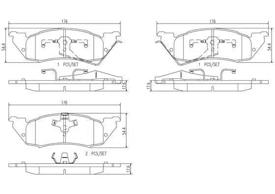 Brake Pad Set, disc brake (P18021N)