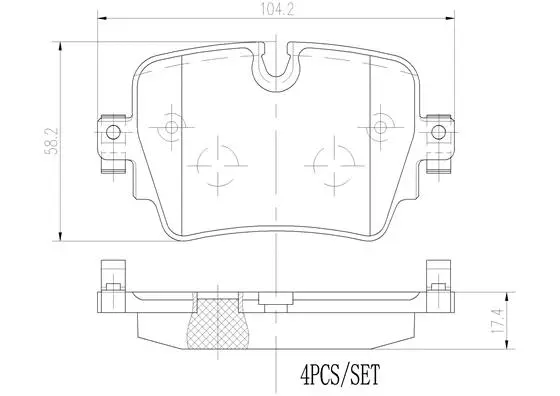 Brake Pad Set, disc brake (P36032N)