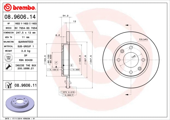 Brake Disc (08.9606.11)