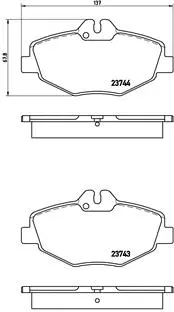 Brake Pad Set, disc brake (P 50 049)