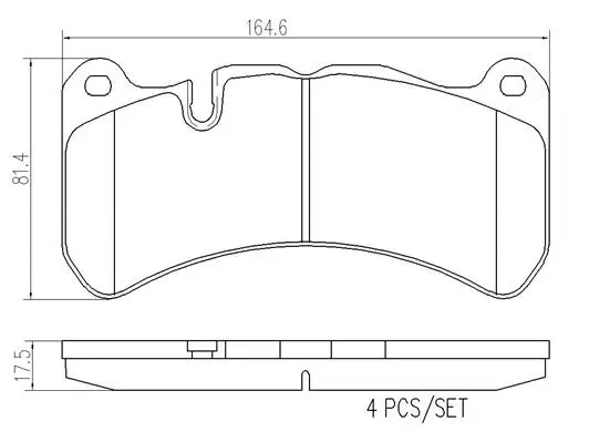 Brake Pad Set, disc brake (P50092N)