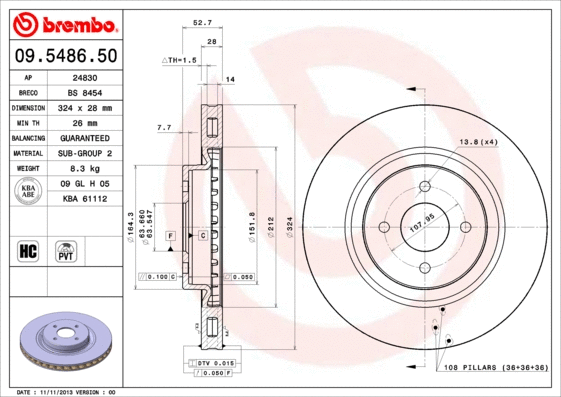 Brake Disc (09.5486.50)
