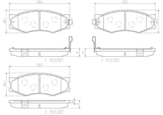 Brake Pad Set, disc brake (P56056N)