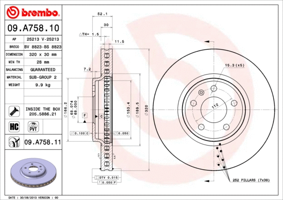 Brake Disc (09.A758.10)