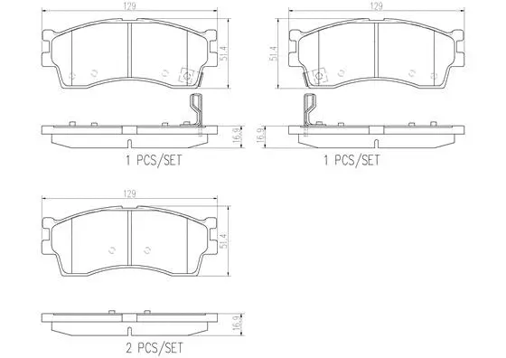 Brake Pad Set, disc brake (P78030N)