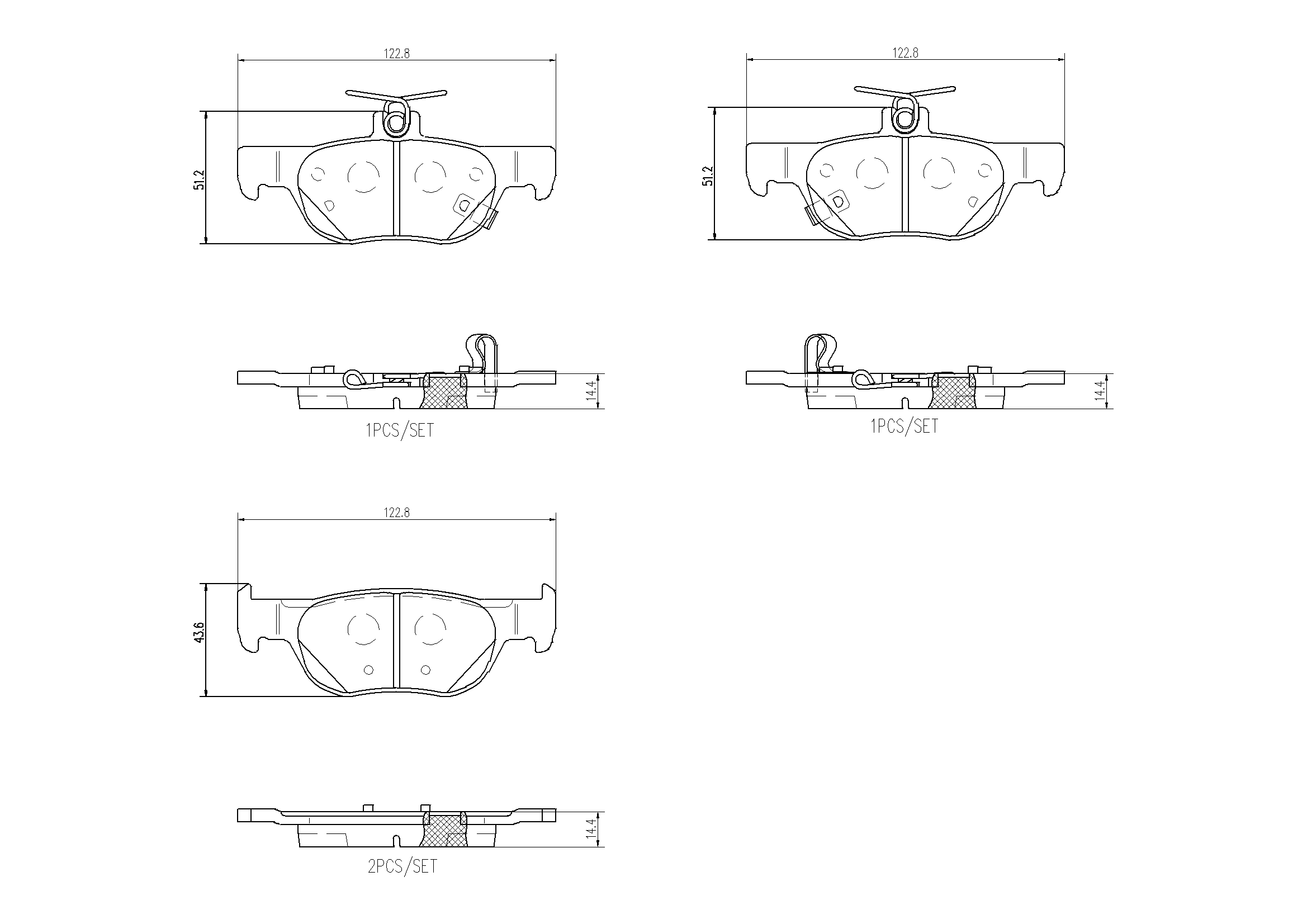 Brake Pad Set, disc brake (P49064N)