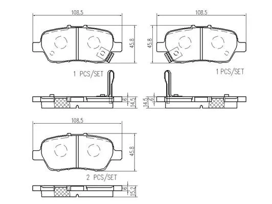 Brake Pad Set, disc brake (P28094N)
