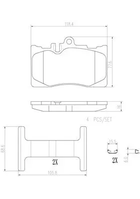 Brake Pad Set, disc brake (P83058N)
