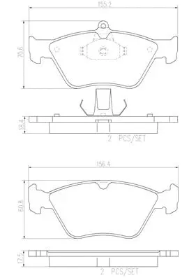 Brake Pad Set, disc brake (P59019N)