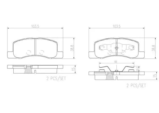 Brake Pad Set, disc brake (P54057N)