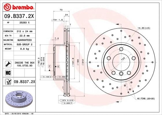 Brake Disc (09.B337.2X)