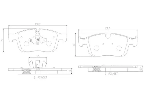 Brake Pad Set, disc brake (P86026N)