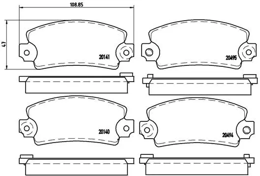 Brake Pad Set, disc brake (P 68 001)