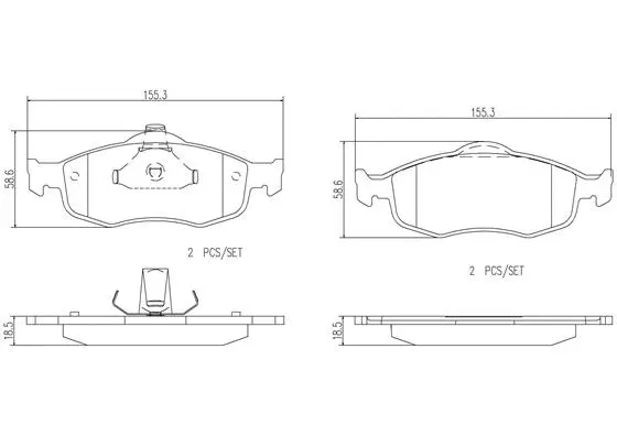 Brake Pad Set, disc brake (P24037N)