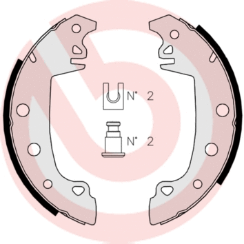 Brake Shoe Set (S 68 507)
