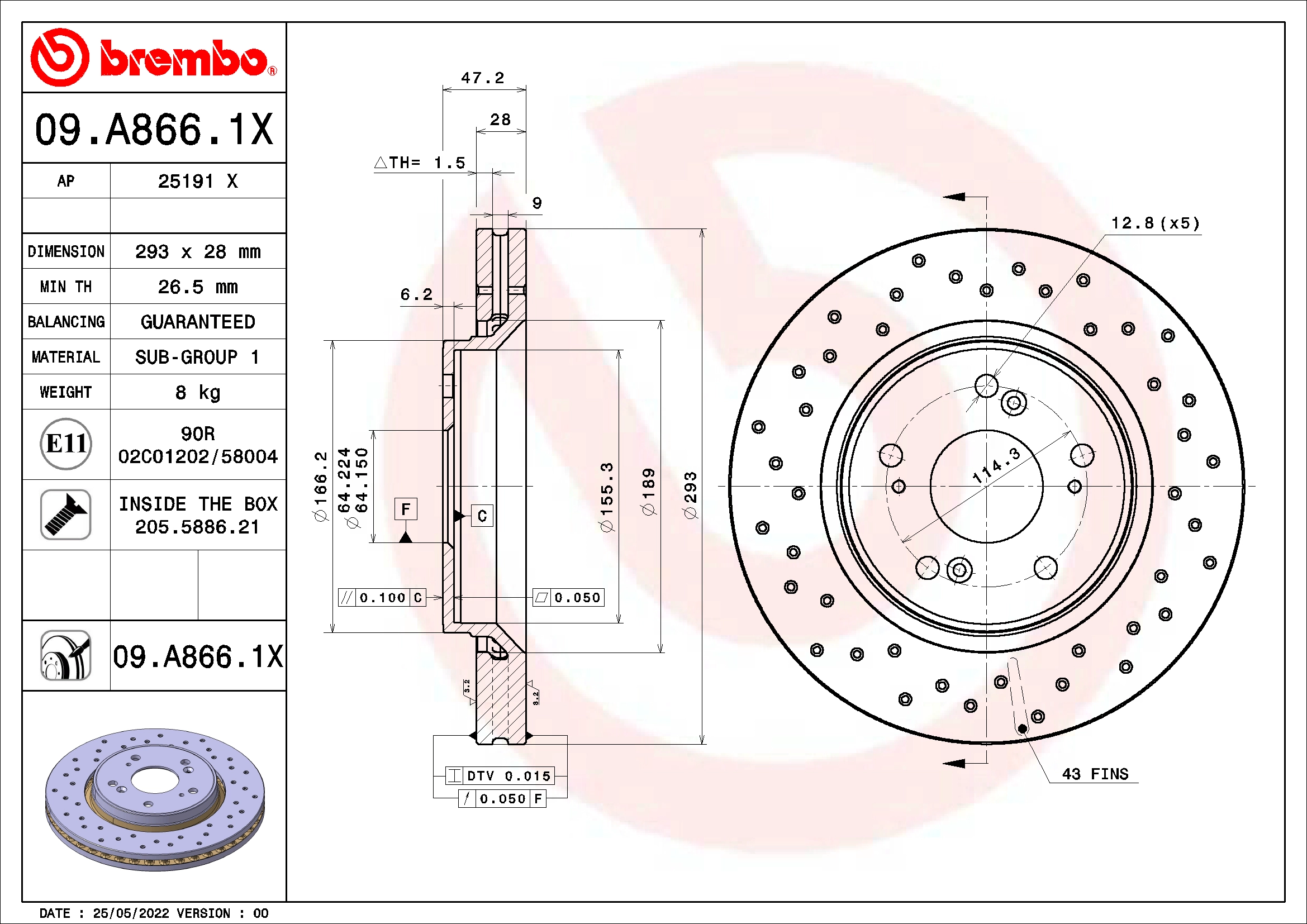 Brake Disc (09.A866.1X)