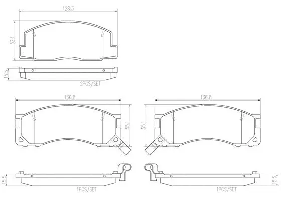 Brake Pad Set, disc brake (P83029N)