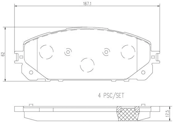 Brake Pad Set, disc brake (P37021N)