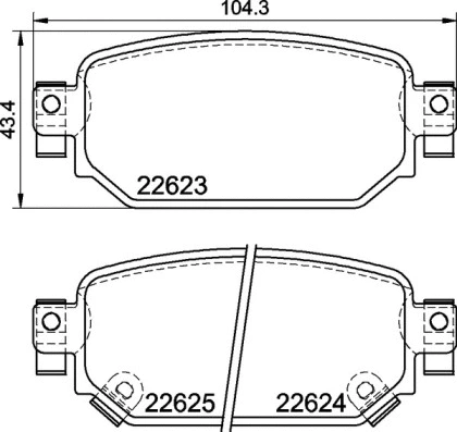 Brake Pad Set, disc brake (P 49 063)