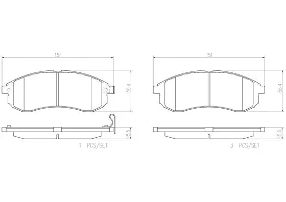 Brake Pad Set, disc brake (P54033N)