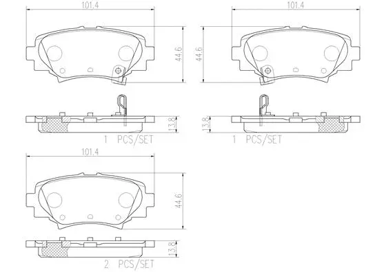 Brake Pad Set, disc brake (P49049N)