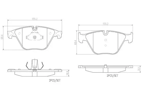Brake Pad Set, disc brake (P06074N)