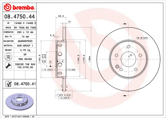 Brake Disc (08.4750.41)