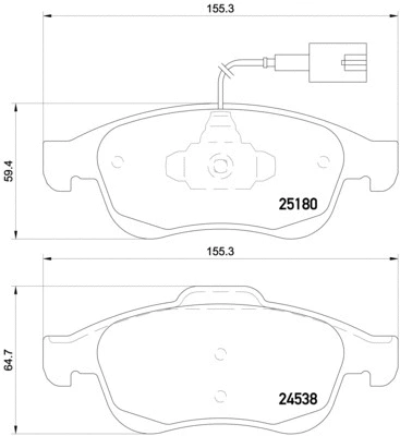 Brake Pad Set, disc brake (P 23 148)