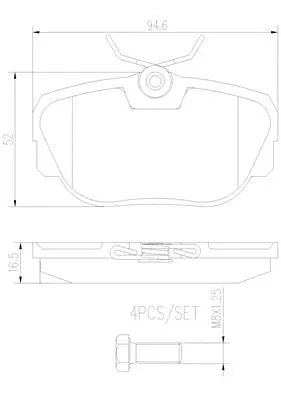 Brake Pad Set, disc brake (P06010N)