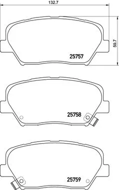 Brake Pad Set, disc brake (P 30 070)