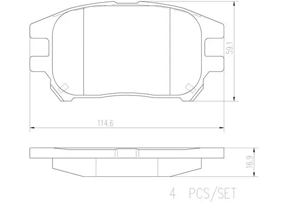 Brake Pad Set, disc brake (P56050N)