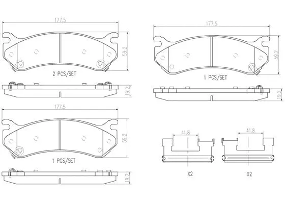 Brake Pad Set, disc brake (P10027N)