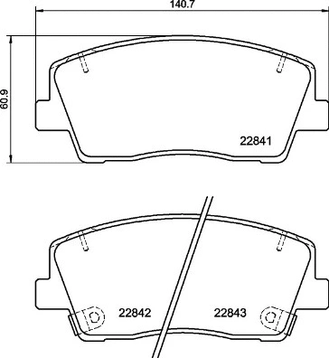 Brake Pad Set, disc brake (P 30 108)