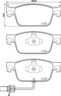 Brake Pad Set, disc brake (P 85 153)