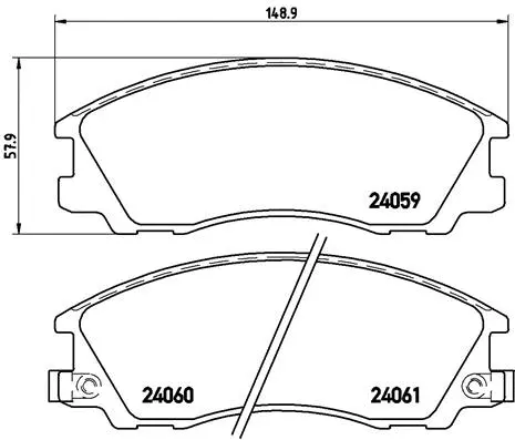 Brake Pad Set, disc brake (P 30 017)