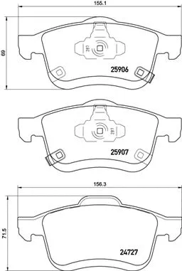 Brake Pad Set, disc brake (P 23 155)