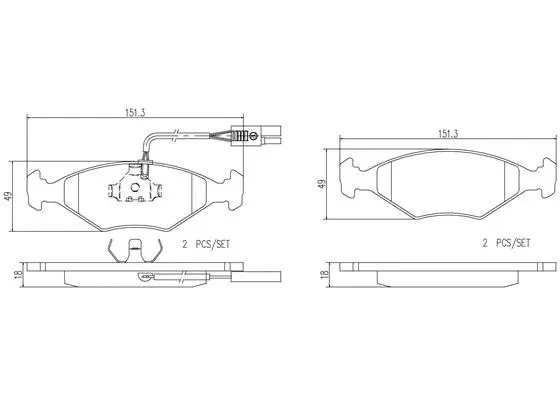 Brake Pad Set, disc brake (P23039N)