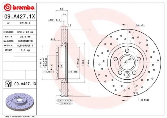 Brake Disc (09.A427.1X)