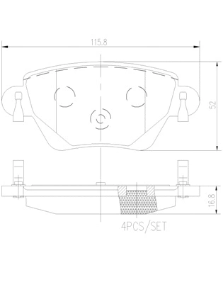 Brake Pad Set, disc brake (P24059N)