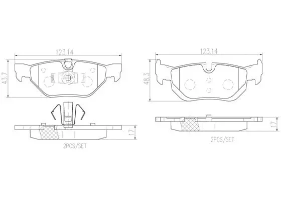 Brake Pad Set, disc brake (P06084N)
