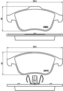 Brake Pad Set, disc brake (P 68 047)