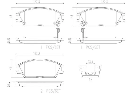 Brake Pad Set, disc brake (P30024N)
