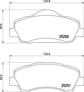 Brake Pad Set, disc brake (P 61 138)