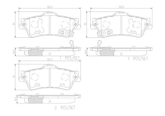 Brake Pad Set, disc brake (P10081N)