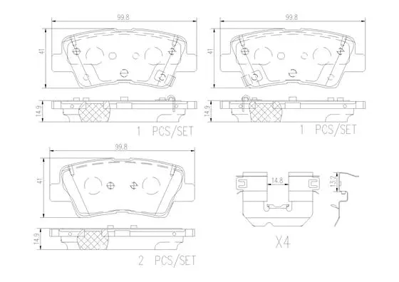 Brake Pad Set, disc brake (P30103N)
