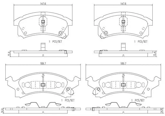 Brake Pad Set, disc brake (P10038N)
