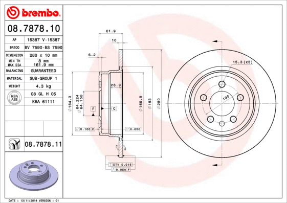 Brake Disc (08.7878.10)